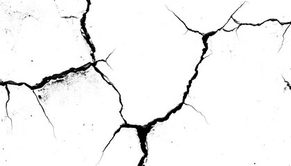 Fototapeta premium Abstract cracked concrete texture on a transparent background. isolated background.