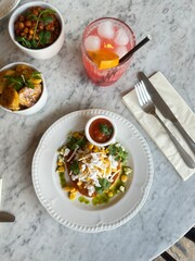 Caribbean Feast in a table	

