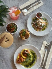 Caribbean Feast in a table	
