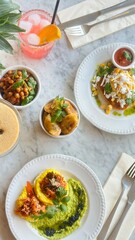 Caribbean Feast in a table	
