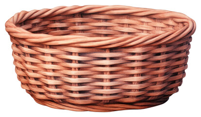 Obraz premium PNG Basket wicker brown transparent background.
