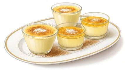  The most popular Italian dishes. Light, frothy dessert served in cups, often with a golden color. Composition Egg yolks, sugar, sweet wine (like Marsala), whisked until frothy, 