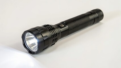 Black flashlight on white background