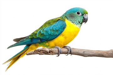 Obraz premium Colorful Parrot Sitting Gracefully on a Tree Branch