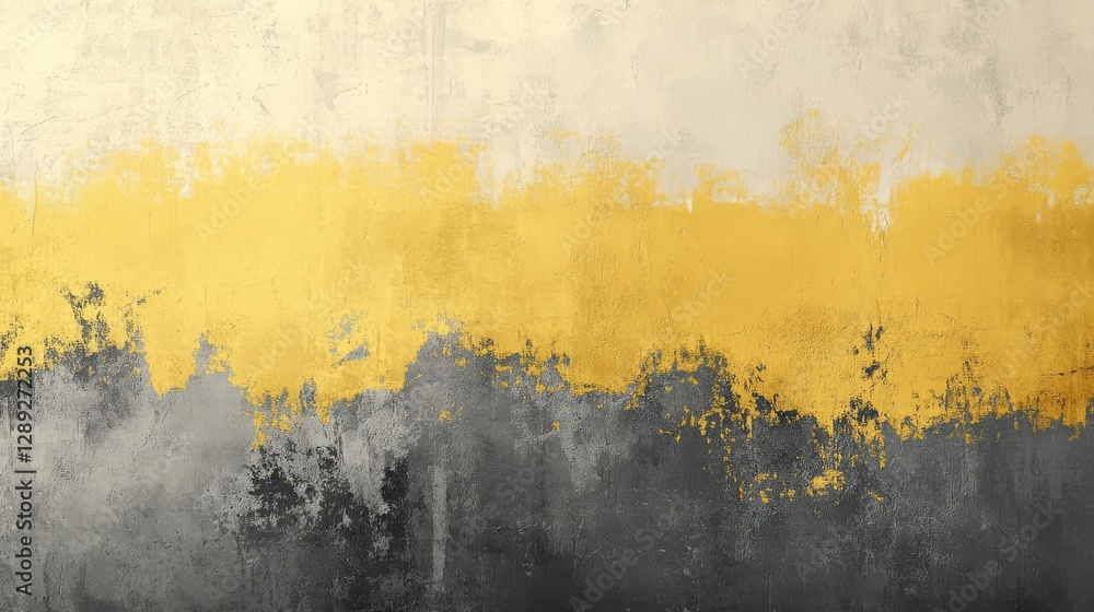 Poster abstract art piece displaying three colors in horizontal lines