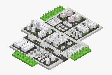Electrical sub station isometric