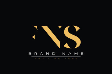 FNS abstract letter logo design. This logo is designed by three abstract letters.