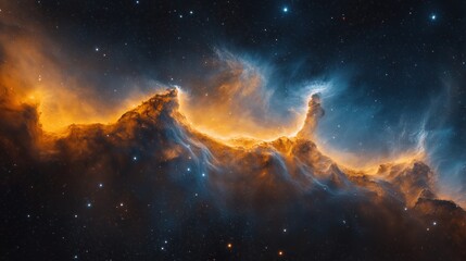 Fototapeta premium Colorful space galaxy nebula with starry night cosmos and supernova glow