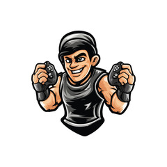  mascot for sports and esports logo rt and illustration