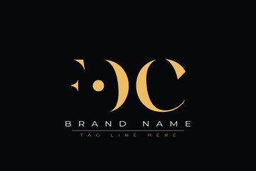 FOC abstract letter logo design. This logo is designed by three abstract letters.