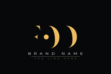 FOD abstract letter logo design. This logo is designed by three abstract letters.