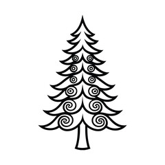 cedar tree formed with spiral patterns