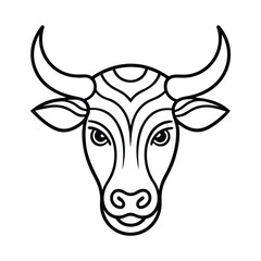 bull head formed with spiral patterns