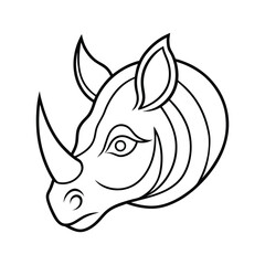 rhinoceros head formed with spiral patterns