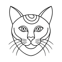 cat head formed with spiral patterns