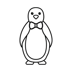 penguin wearing a bow tie