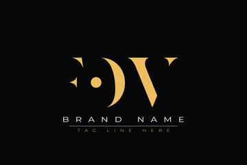 FOV abstract letter logo design. This logo is designed by three abstract letters.