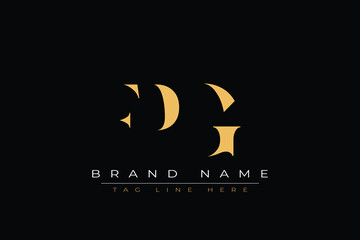 Fototapeta premium FPG abstract letter logo design. This logo is designed by three abstract letters.