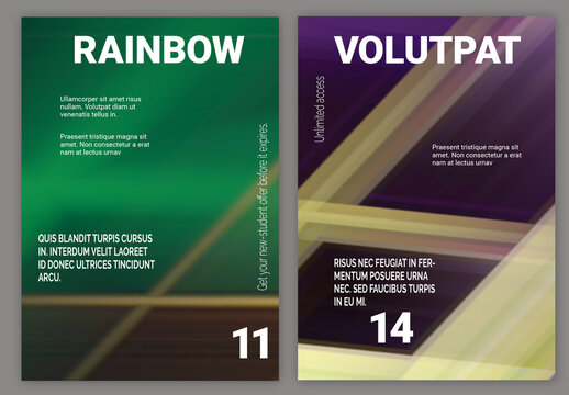 Flyer A4 With Fluid Motion Blur Gradient Colorfull Background