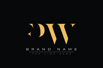 FPW abstract letter logo design. This logo is designed by three abstract letters.