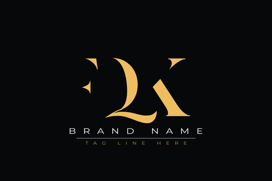 FQK abstract letter logo design. This logo is designed by three abstract letters.