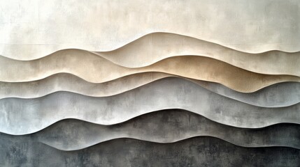 Artistic Abstract Representation Of Sand Dune Inspired Wall Panels