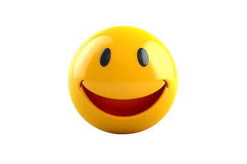 Fototapeta premium Beaming face emoji with smiling eyes and a broad, open smile with a full grin. 