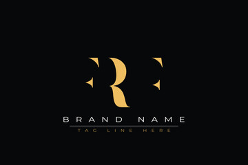 FRF abstract letter logo design. This logo is designed by three abstract letters.