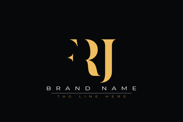 FRJ abstract letter logo design. This logo is designed by three abstract letters.