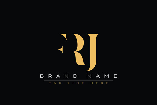 FRJ abstract letter logo design. This logo is designed by three abstract letters.