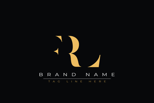 FRL abstract letter logo design. This logo is designed by three abstract letters.