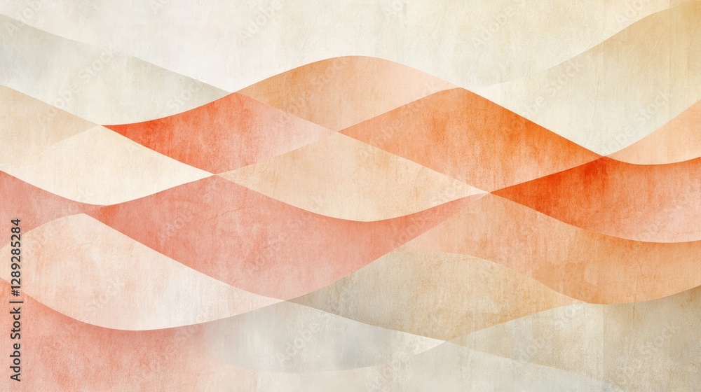 Poster subtle curved lines overlapping against a neutral textured backdrop