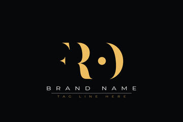 FRO abstract letter logo design. This logo is designed by three abstract letters.