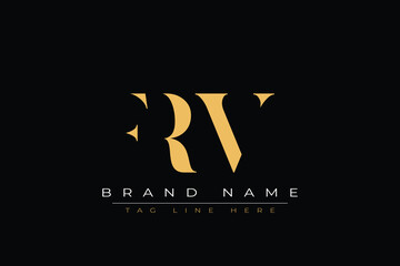 FRV abstract letter logo design. This logo is designed by three abstract letters.