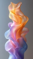 Naklejka premium Abstract Colorful Fluid Shape with Soft Waves in Gradient Shades