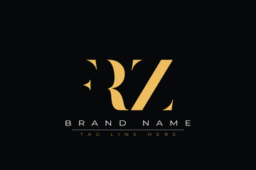 FRZ abstract letter logo design. This logo is designed by three abstract letters.