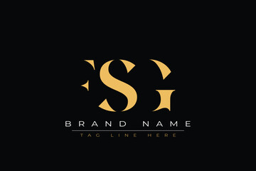 FSG abstract letter logo design. This logo is designed by three abstract letters.