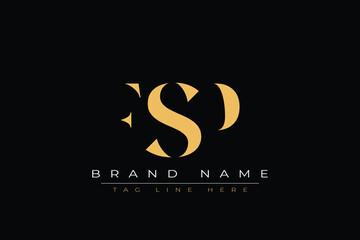 FSP abstract letter logo design. This logo is designed by three abstract letters.
