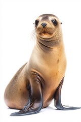 Fototapeta premium Tranquil Sea Lion Pose with Flippers Down