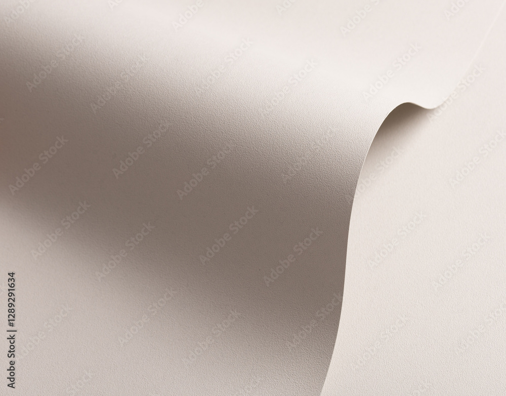 Poster Beige, off-white paper with smooth, soft texture. Gentle curves and folds create a minimal, abstract design with subtle shadows and grainy texture. Luxurious matte finish in pastel tones for a premium