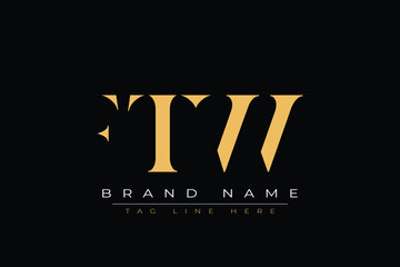 FTW abstract letter logo design. This logo is designed by three abstract letters.