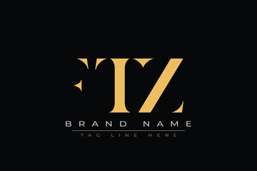 FTZ abstract letter logo design. This logo is designed by three abstract letters.