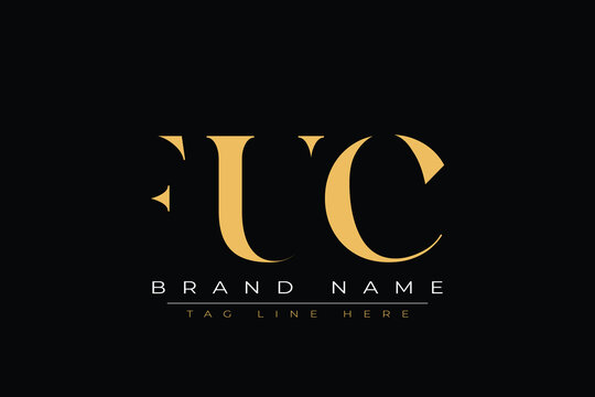FUC abstract letter logo design. This logo is designed by three abstract letters.