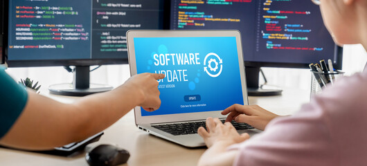 Software update on computer for brisk version of device software upgrade