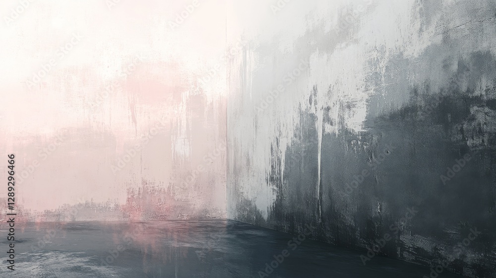 Poster abstract rendering of a concrete wall with varied textures