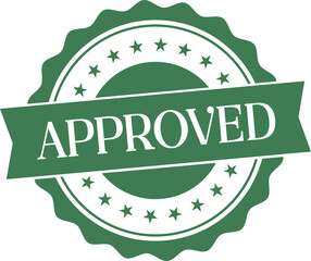 Round rubber stamp says Approved