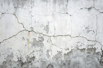 Obraz premium Cracked and weathered concrete wall texture with aged and rugged surface details
