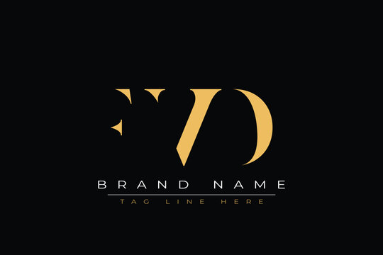FVD abstract letter logo design. This logo is designed by three abstract letters.