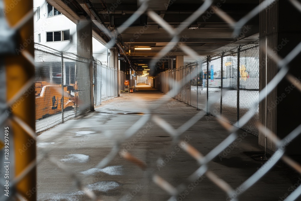 Aufkleber installation of protective fencing around hazardous or work areas to prevent unauthorized access.