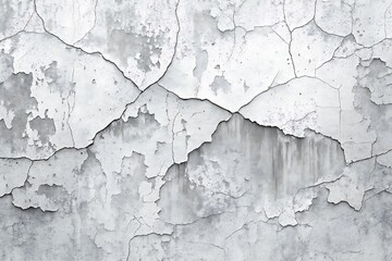 Cracked and weathered concrete wall texture with aged and rugged surface details